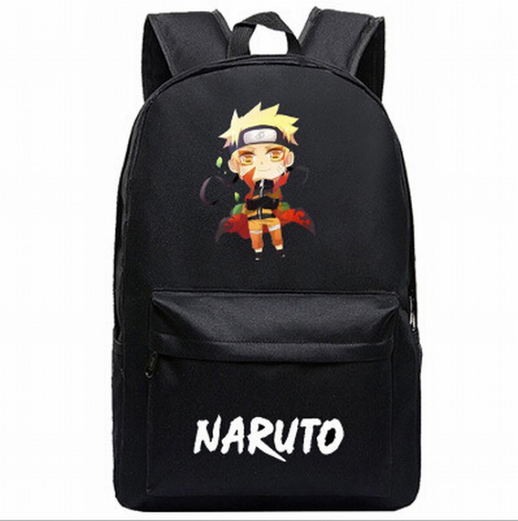 Naruto Black printed canvas backpack price for 2 pcs 45X31X18CM Style M
