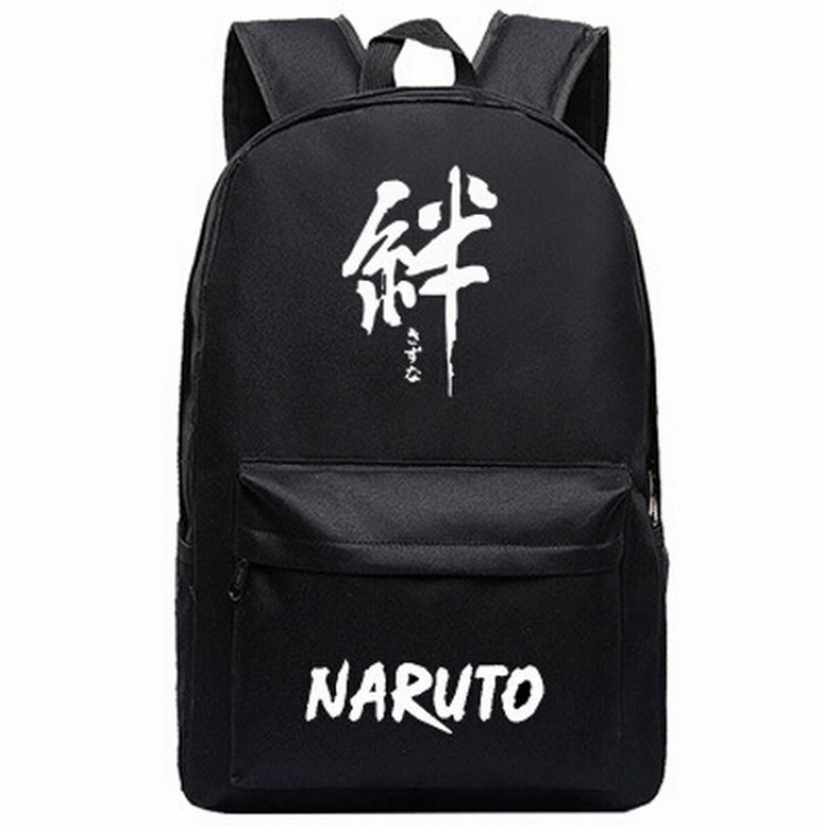 Naruto Black printed canvas backpack price for 2 pcs 45X31X18CM Style S
