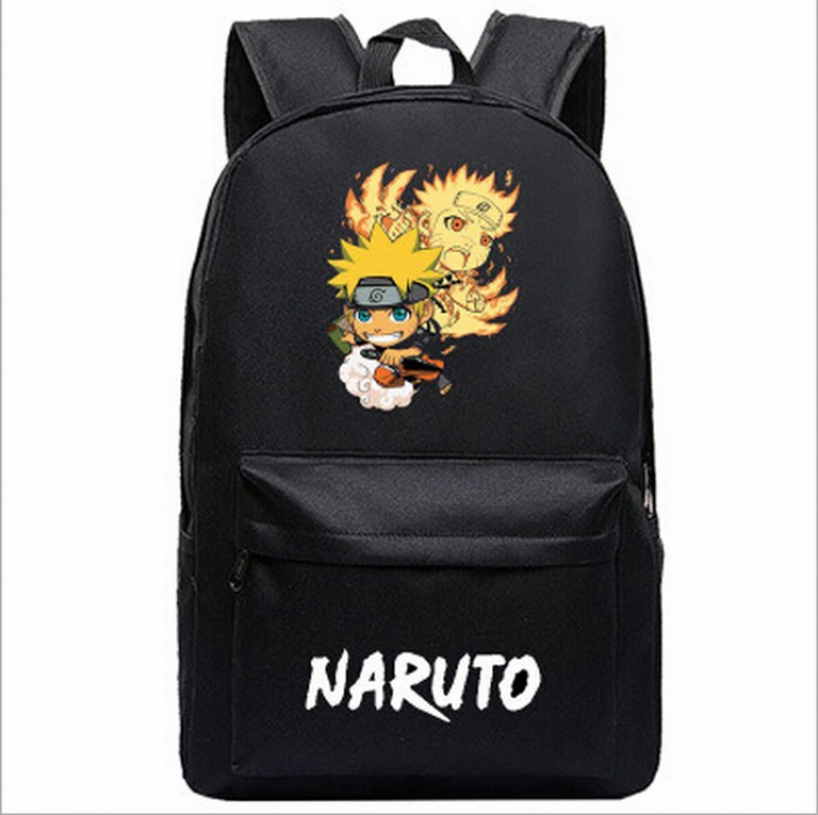 Naruto Black printed canvas backpack price for 2 pcs 45X31X18CM Style T