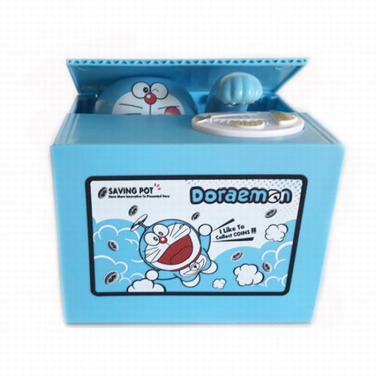 Doraemon Creative stealing money piggy bank No battery 16.2X8X18CM