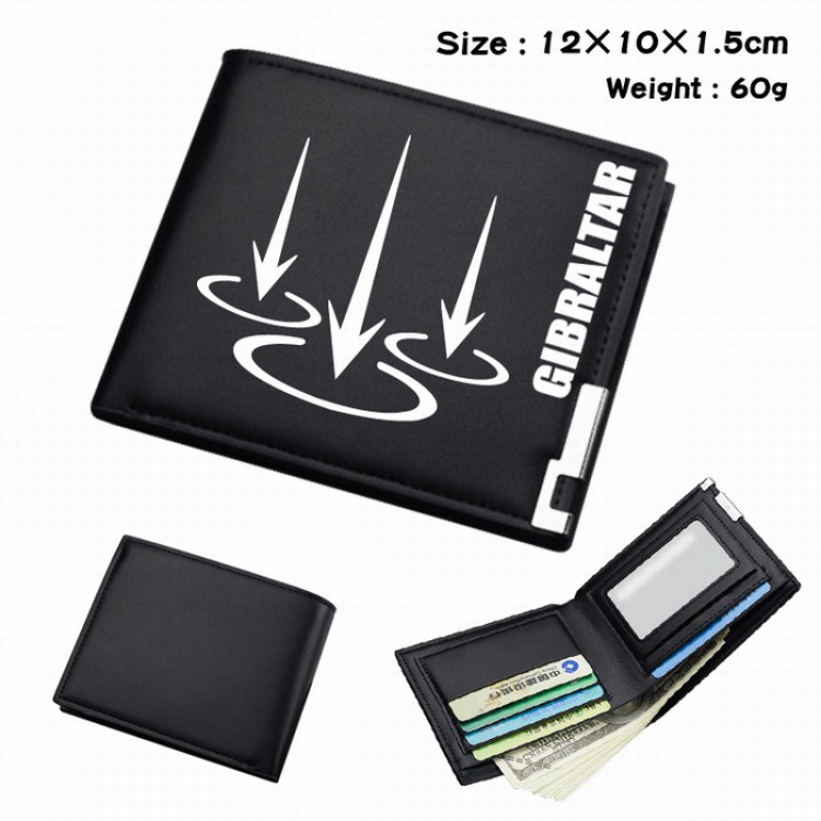 Apex Legends Short Folding Leather Wallet Purse 12X10X1.5CM Style F