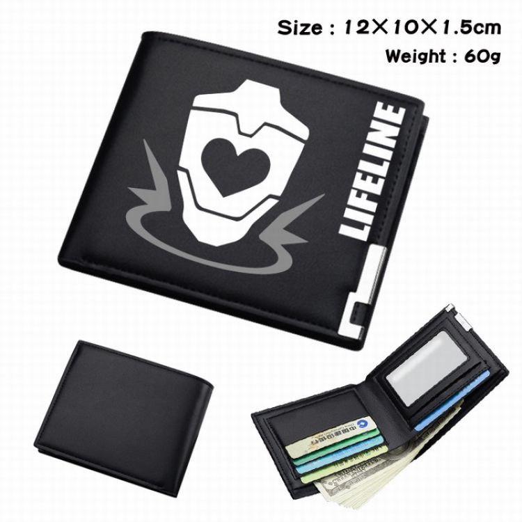 Apex Legends Short Folding Leather Wallet Purse 12X10X1.5CM Style A