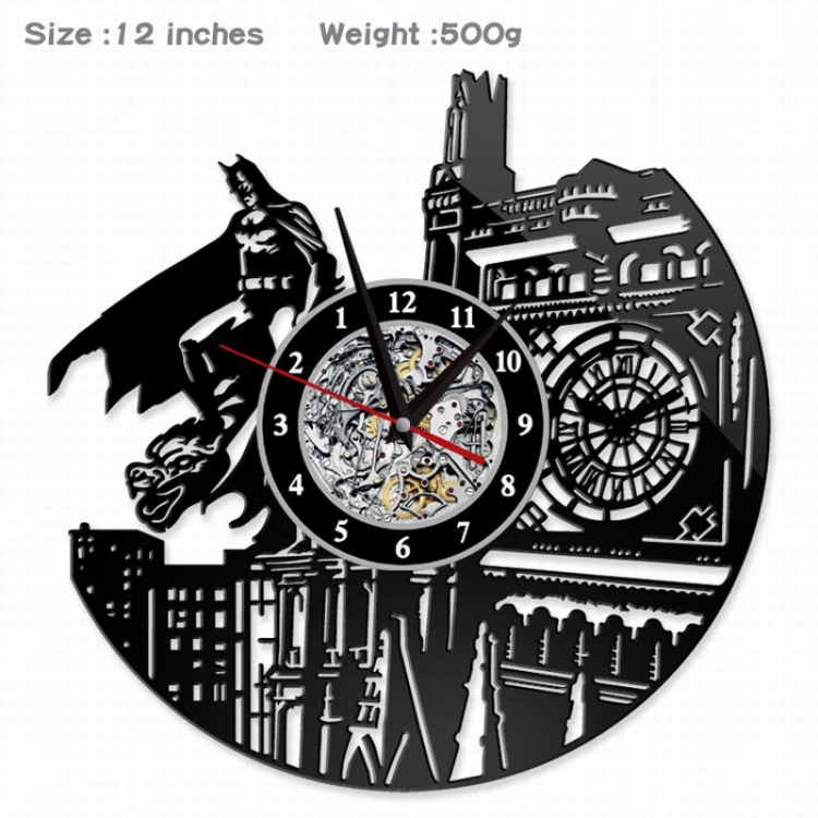 Batman Creative painting wall clocks and clocks PVC material No battery Style B