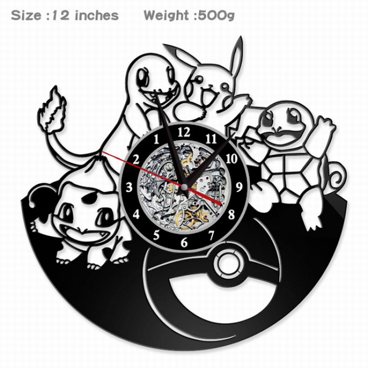 Pokemon Creative painting wall clocks and clocks PVC material No battery Style D