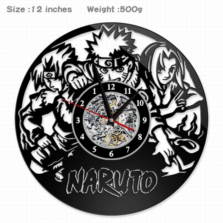 Naruto Creative painting wall clocks and clocks PVC material No battery Style B