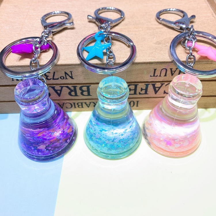 Quicksand cone a set of 3 Creative cute  Keychain pendant