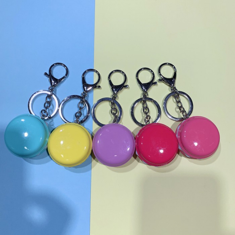 Macaron a set of 5 Creative cute round box Keychain pendant