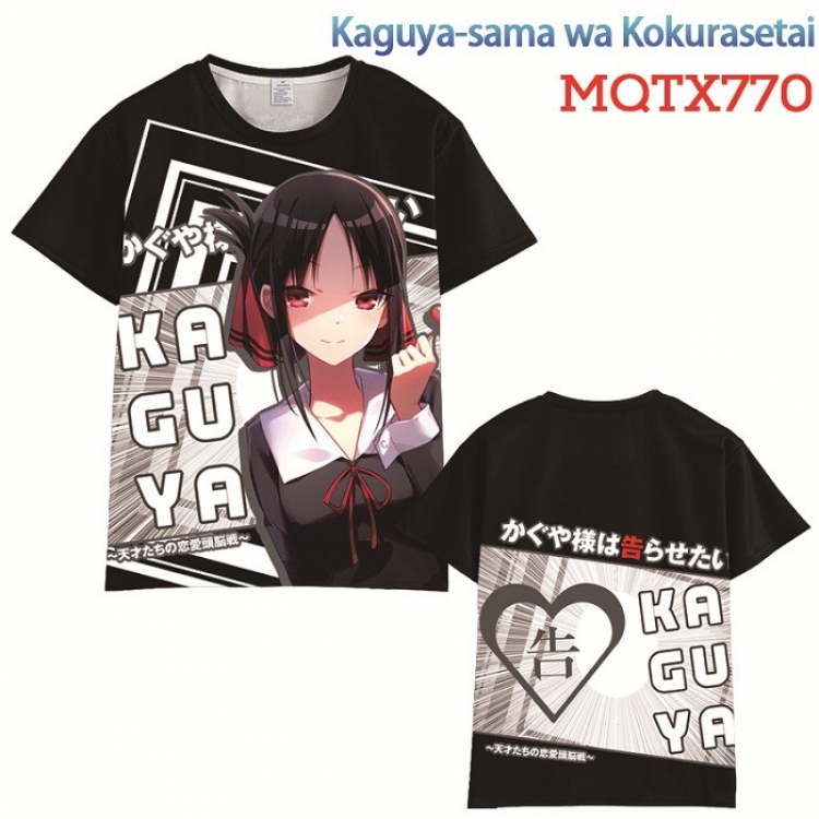 Kaguya-sama wa kokurasetai Full color printed short sleeve t-shirt 10 sizes from XXS to XXXXXL MQTX770