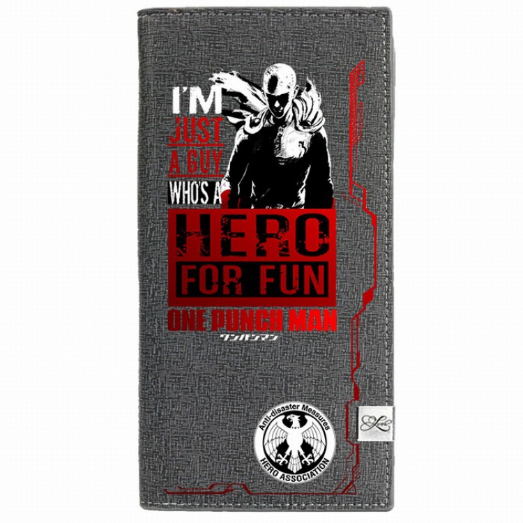 One Punch Man Middle wallet purse 9.6X18.5CM Style F