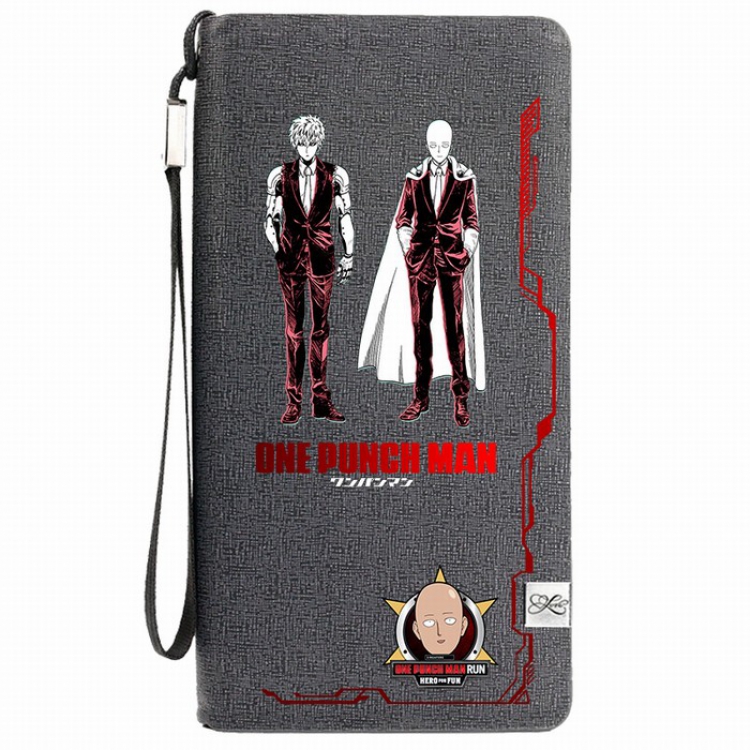 One Punch Man Zipper long wallet purse 11X20.5CM Style E