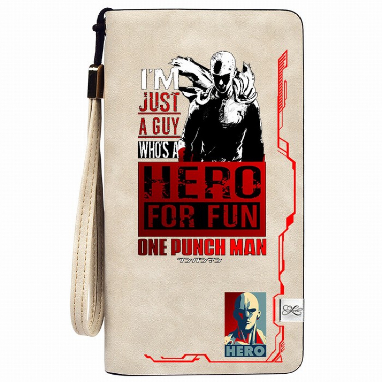 One Punch Man Zipper long wallet purse 11X20.5CM Style C