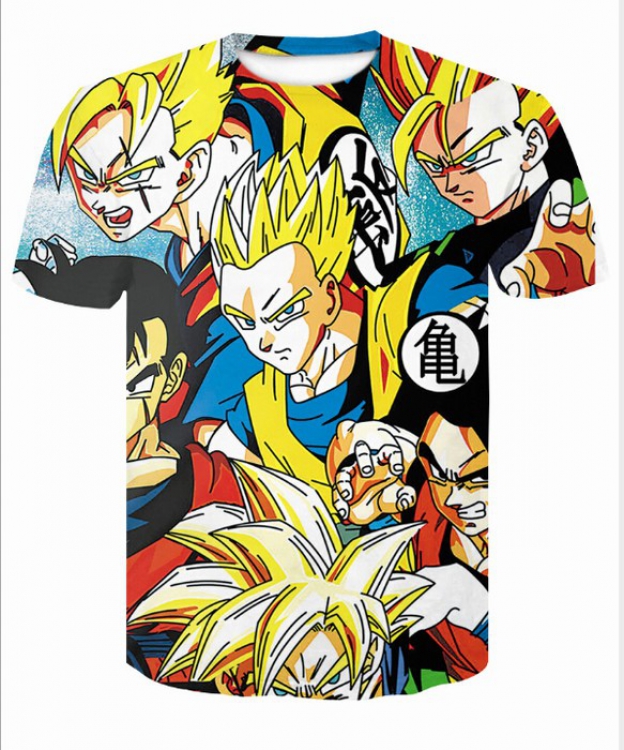 DRAGON BALL Full color printed short-sleeved T-shirt 7 sizes from S to 4XL price for 2 pcs AE108