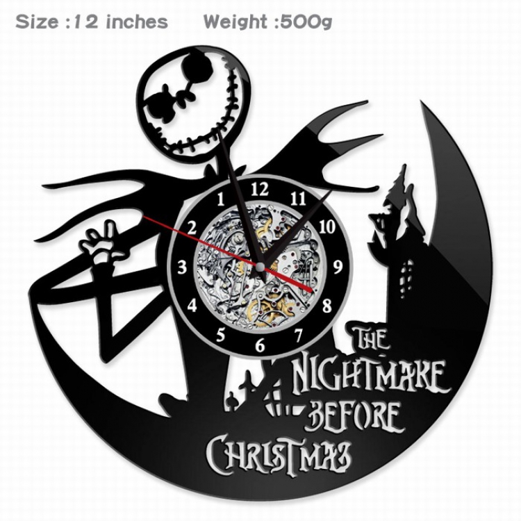 The Nightmare Before Christmas Creative painting wall clocks and clocks PVC material No battery Style A