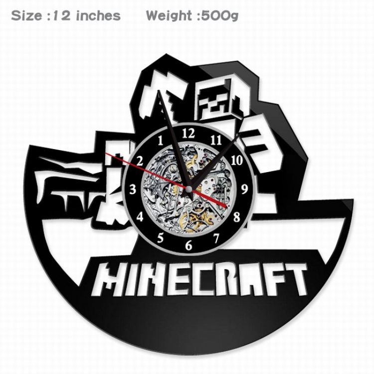 Minecraft Creative painting wall clocks and clocks PVC material No battery Style A
