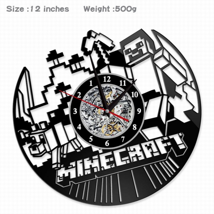 Minecraft Creative painting wall clocks and clocks PVC material No battery Style B