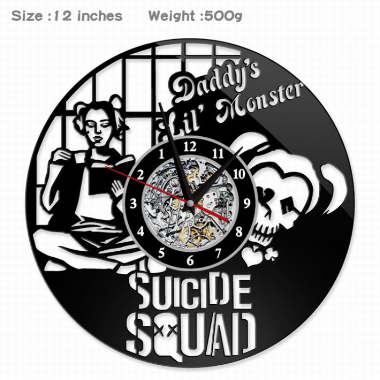 Suicide Squad Creative painting wall clocks and clocks PVC material No battery Style A