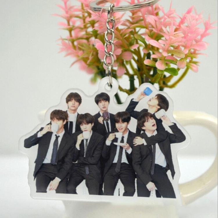 BTS Acrylic Keychain pendant price for 5 pcs Style A