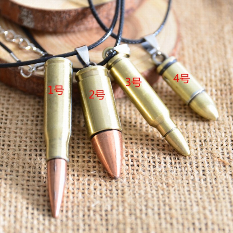 Simulation bullet  a set of 4 models Necklace pendant