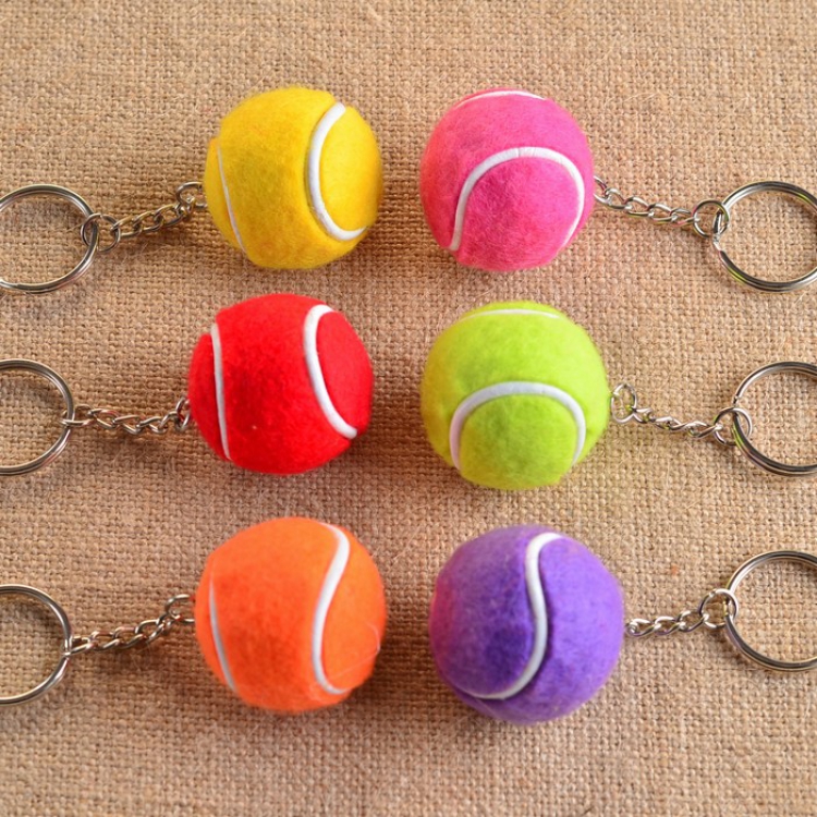 Plush tennis a set of 6 models Keychain pendant 