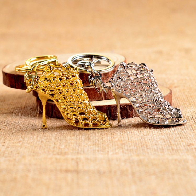 Rhinestone high heels a set of 2 models Keychain pendant