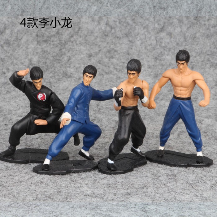Bruce Lee a set of 4 models Bagged Figure Decoration 8CM 0.15KG