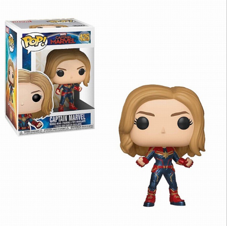 FUNKO POP 425 Captain Marvel Boxed Figure Decoration 10CM 0.14KG