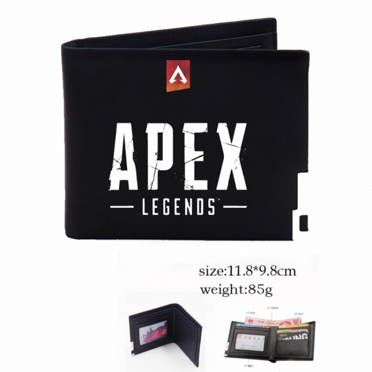 Apex Legends Black Short Two-fold wallet Purse Style E