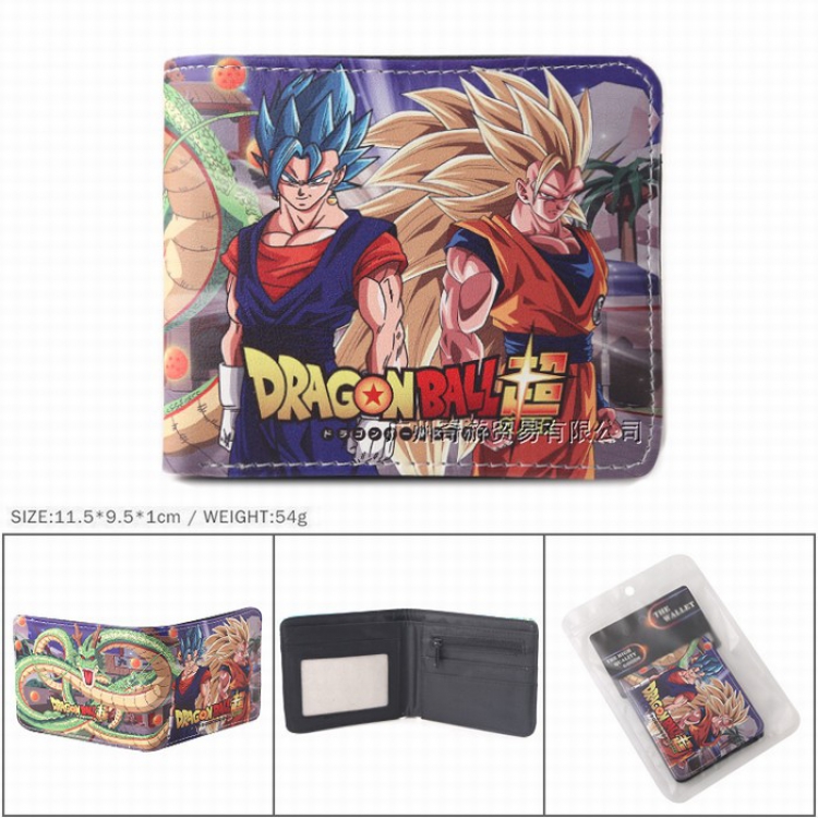 DRAGON BALL Full color Twill two-fold short wallet Purse 11.5X9.5X1CM 54G Style A