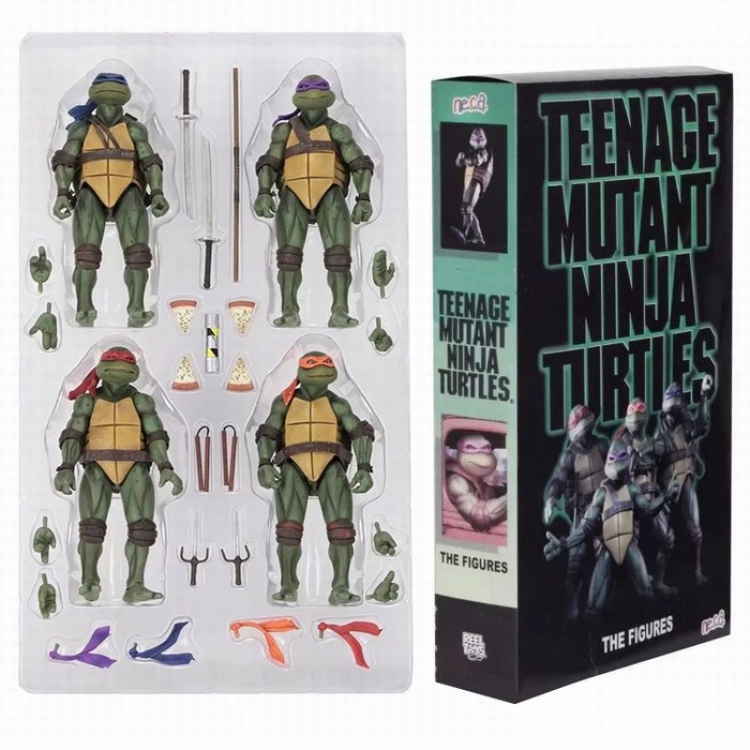 NECA Teenage Mutant Ninja Turtles a set of 4 Boxed Figure Decoration 17.5CM a box of 16