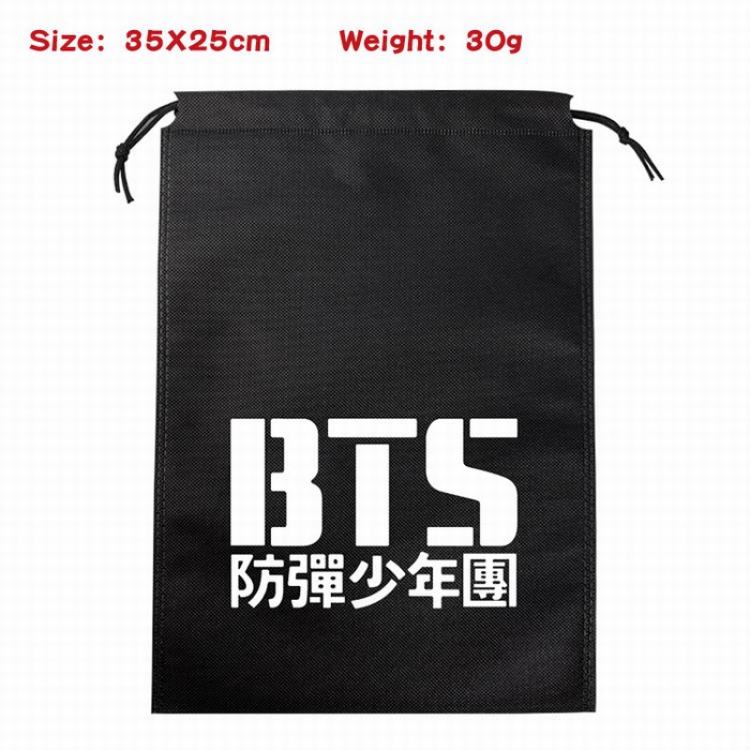 BTS Canvas drawstring storage pouch bag 35X25CM 30G Style 22