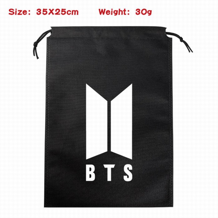 BTS Canvas drawstring storage pouch bag 35X25CM 30G Style 19