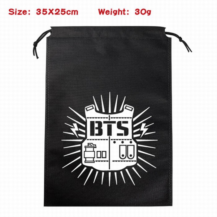 BTS Canvas drawstring storage pouch bag 35X25CM 30G Style 20