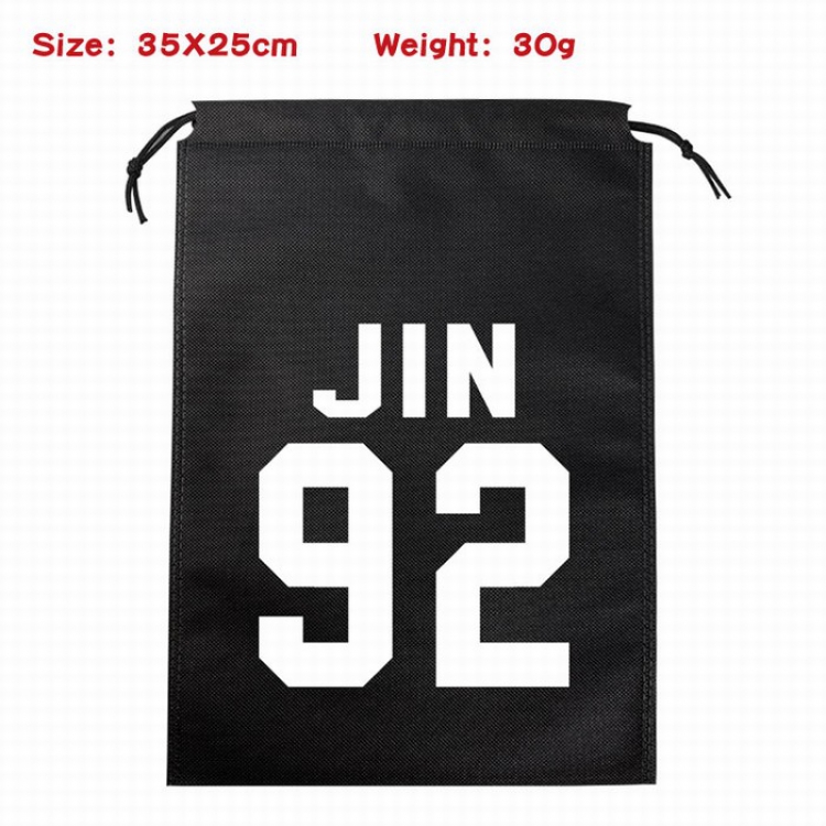 BTS Canvas drawstring storage pouch bag 35X25CM 30G Style 16