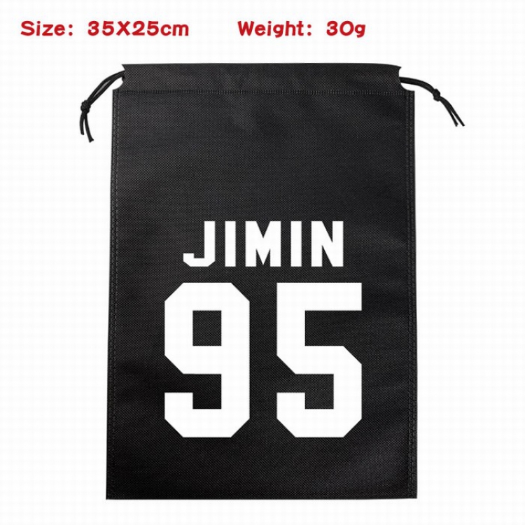 BTS Canvas drawstring storage pouch bag 35X25CM 30G Style 12