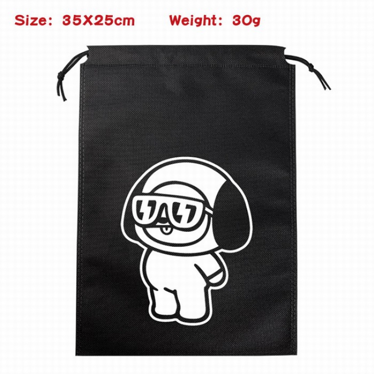 BTS Canvas drawstring storage pouch bag 35X25CM 30G Style 8
