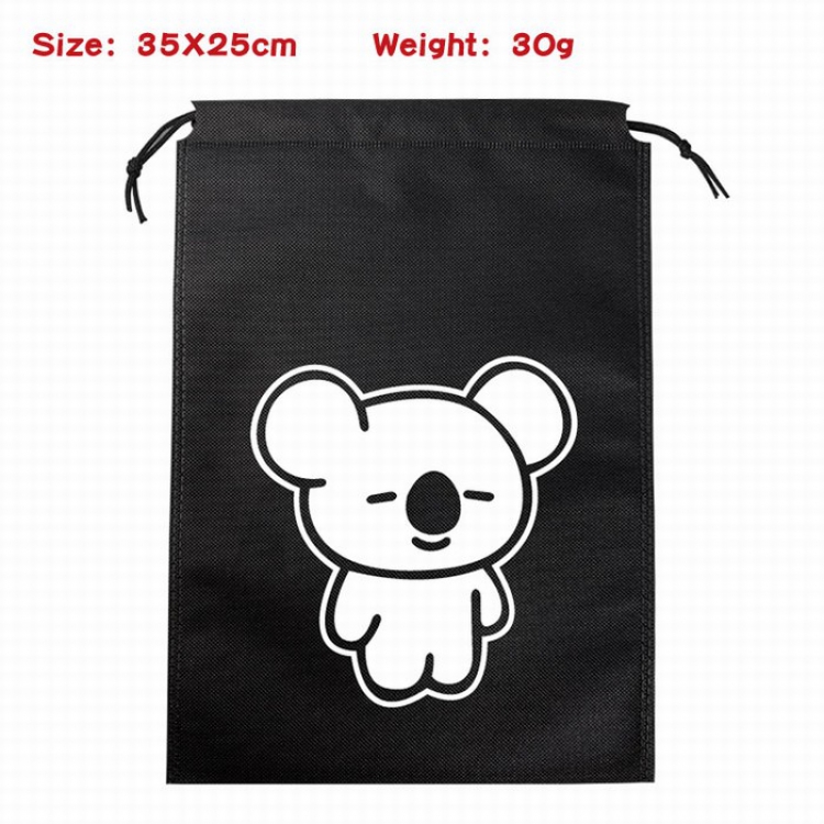 BTS Canvas drawstring storage pouch bag 35X25CM 30G Style 3