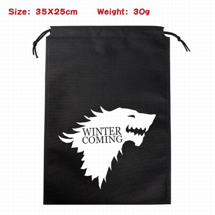 Game of Thrones Canvas drawstring storage pouch bag 35X25CM 30G Style 3