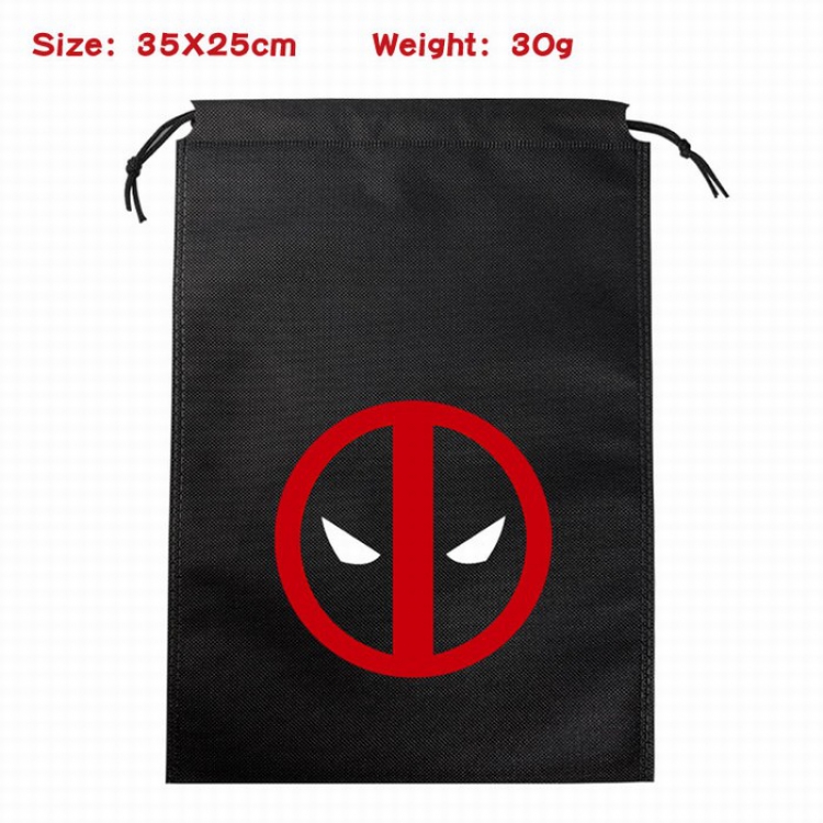 Deadpool Canvas drawstring storage pouch bag 35X25CM 30G Style 1
