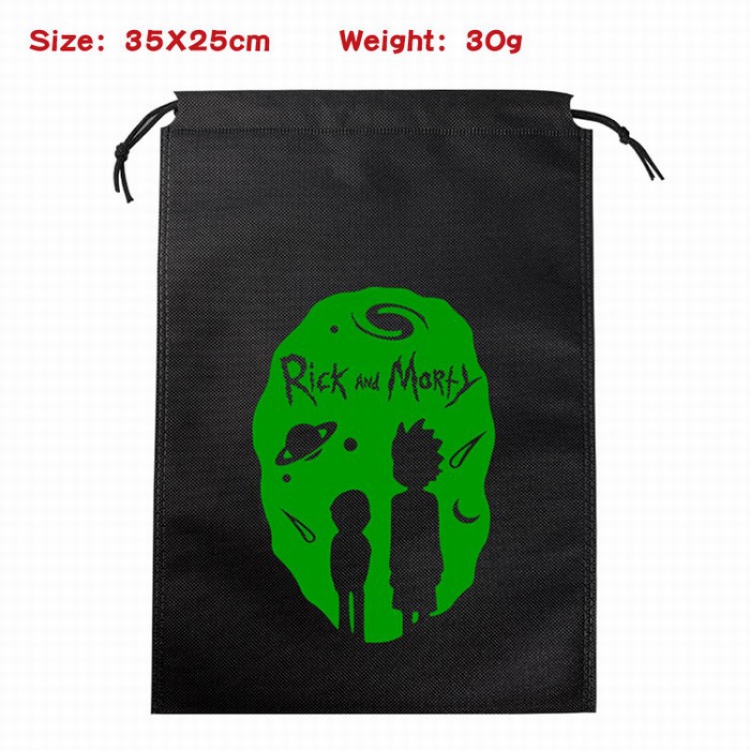 Rick and Morty Canvas drawstring storage pouch bag 35X25CM 30G Style 2