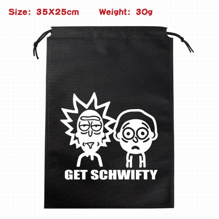 Rick and Morty Canvas drawstring storage pouch bag 35X25CM 30G Style 1