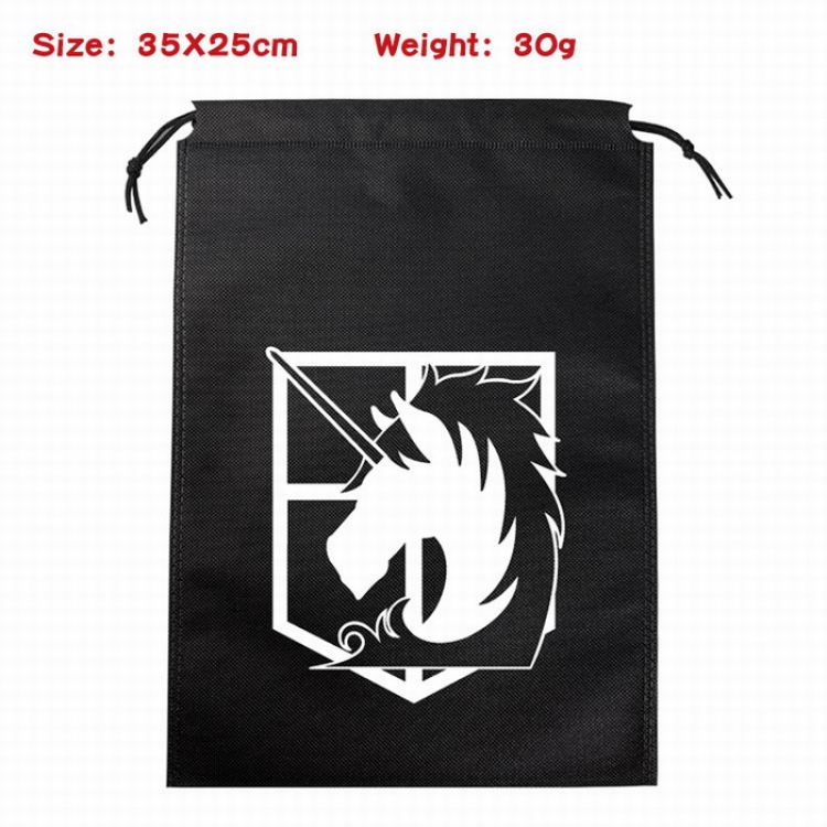 Shingeki no Kyojin Canvas drawstring storage pouch bag 35X25CM 30G Style 1