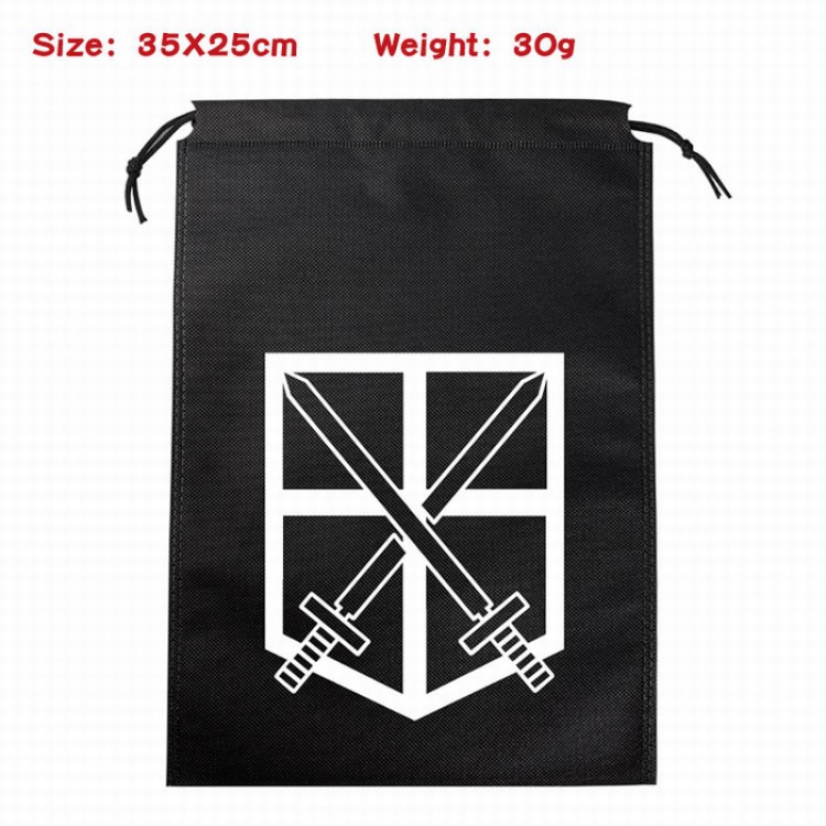 Shingeki no Kyojin Canvas drawstring storage pouch bag 35X25CM 30G Style 4