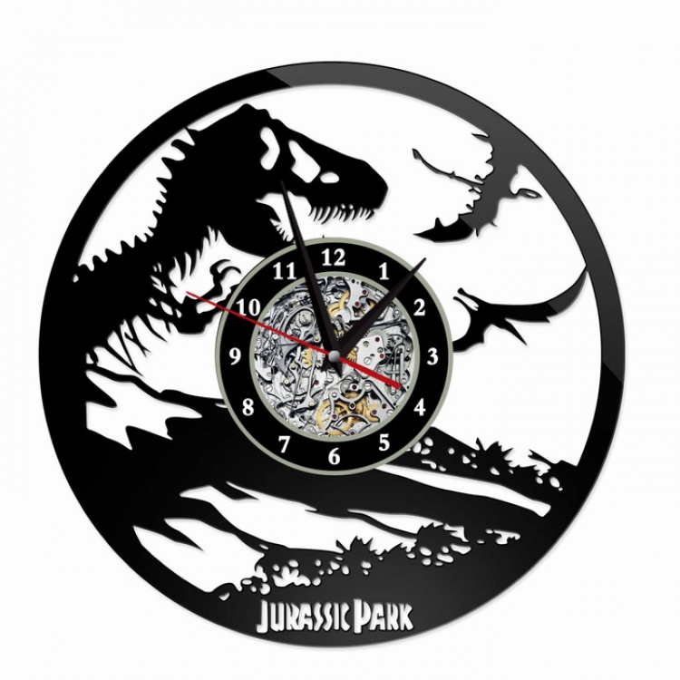 Jurassic Park Creative painting wall clocks and clocks PVC material No battery Style 2