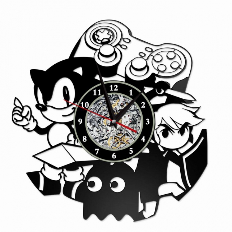 SonictheHedgehogSeries Creative painting wall clocks and clocks PVC material No battery Style 1