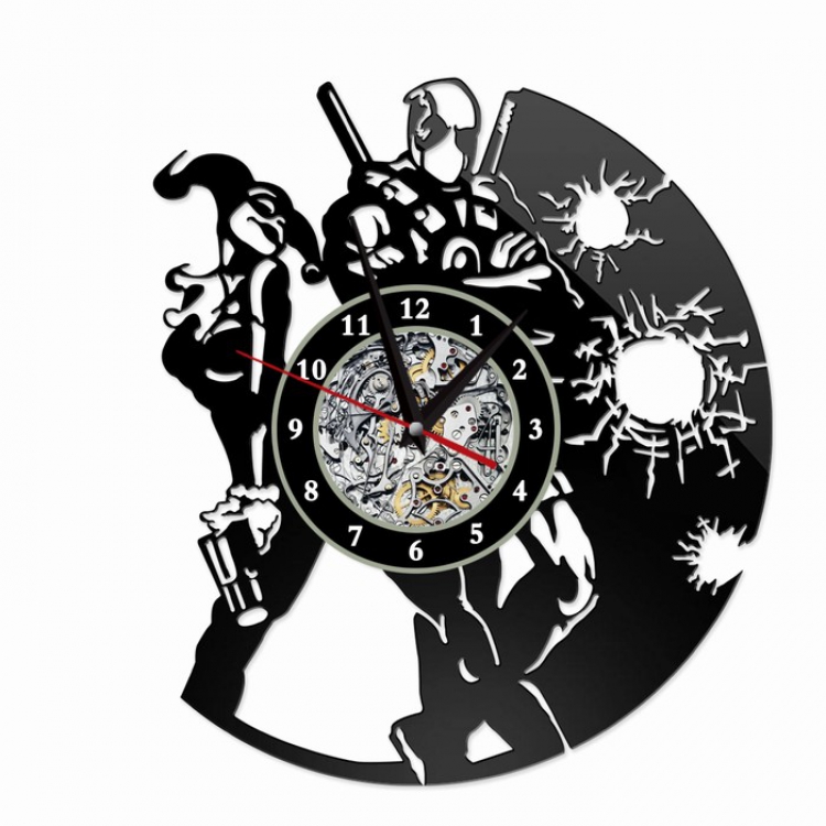 Deadpool Creative painting wall clocks and clocks PVC material No battery Style 2