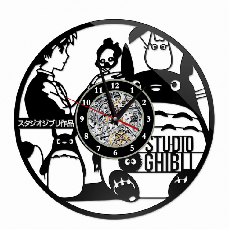 TOTORO Creative painting wall clocks and clocks PVC material No battery Style 11