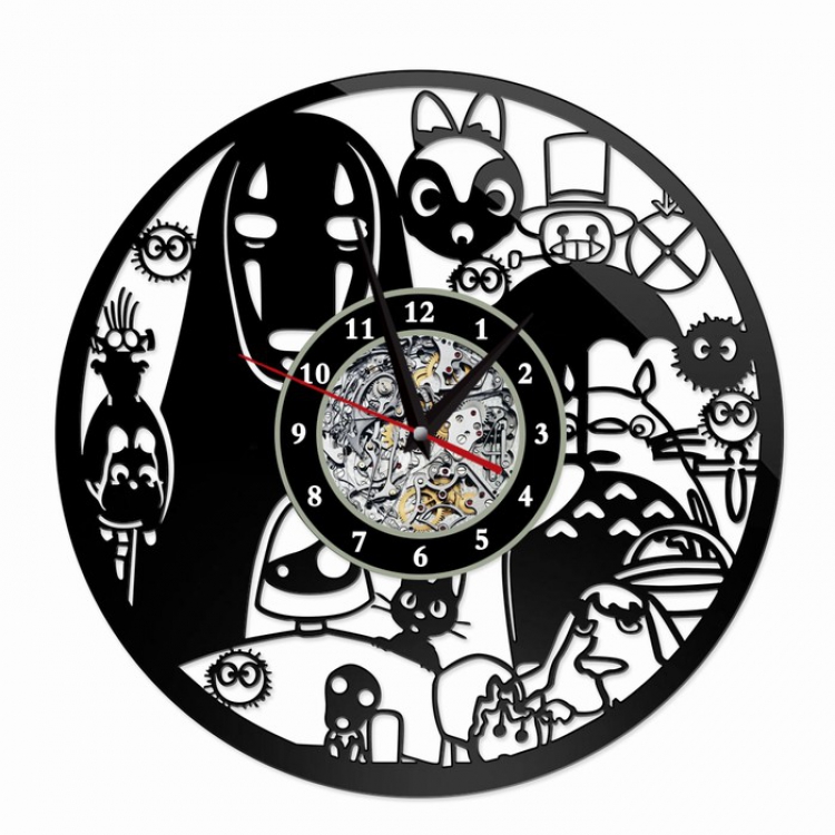 TOTORO Creative painting wall clocks and clocks PVC material No battery Style 13