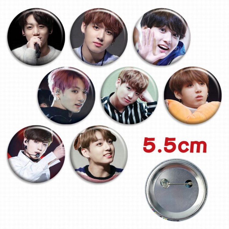 BTS a set of 8 Tinplate Badge Brooch 5.5CM Style A