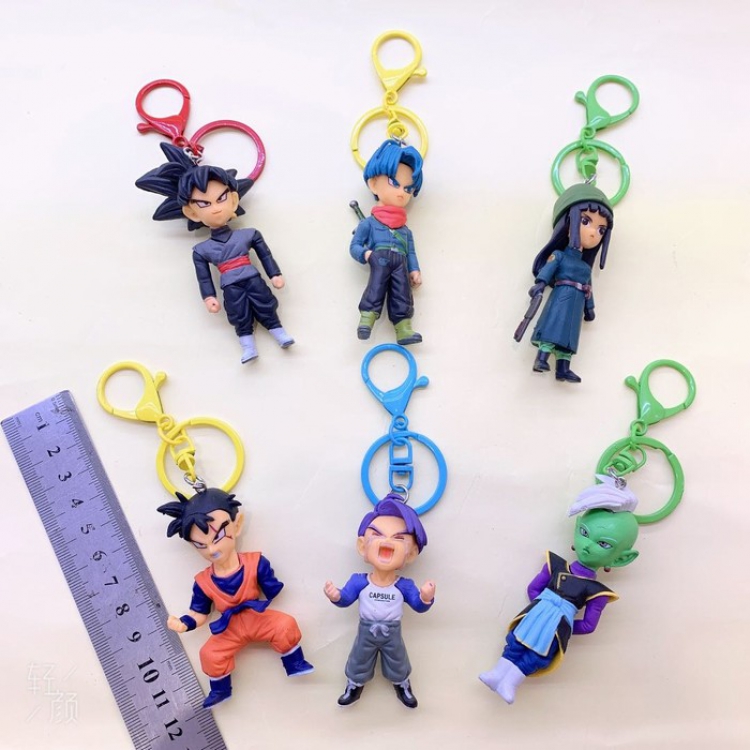DRAGON BALL a set of 6 doll keychain pendants
