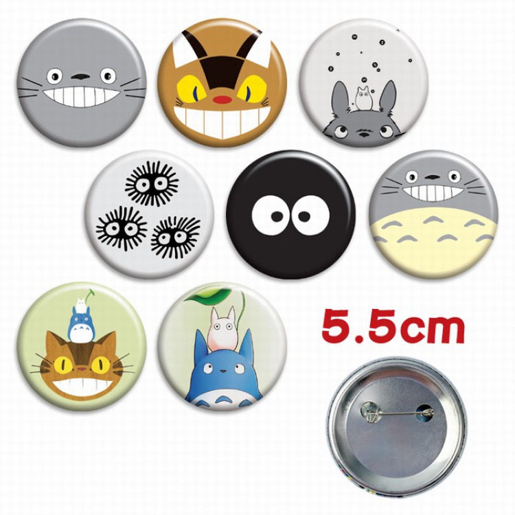 TOTORO a set of 8 Tinplate Badge Brooch 5.5CM Style B